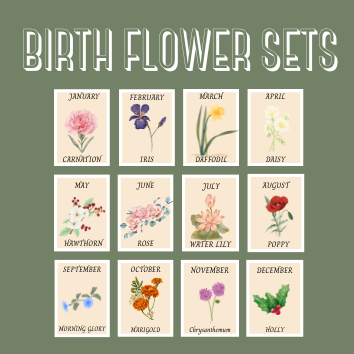 BIRTH FLOWER SETS